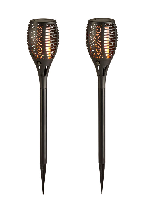 Solcellslampa Flammande Ø9,5 x 58 cm 2-pack